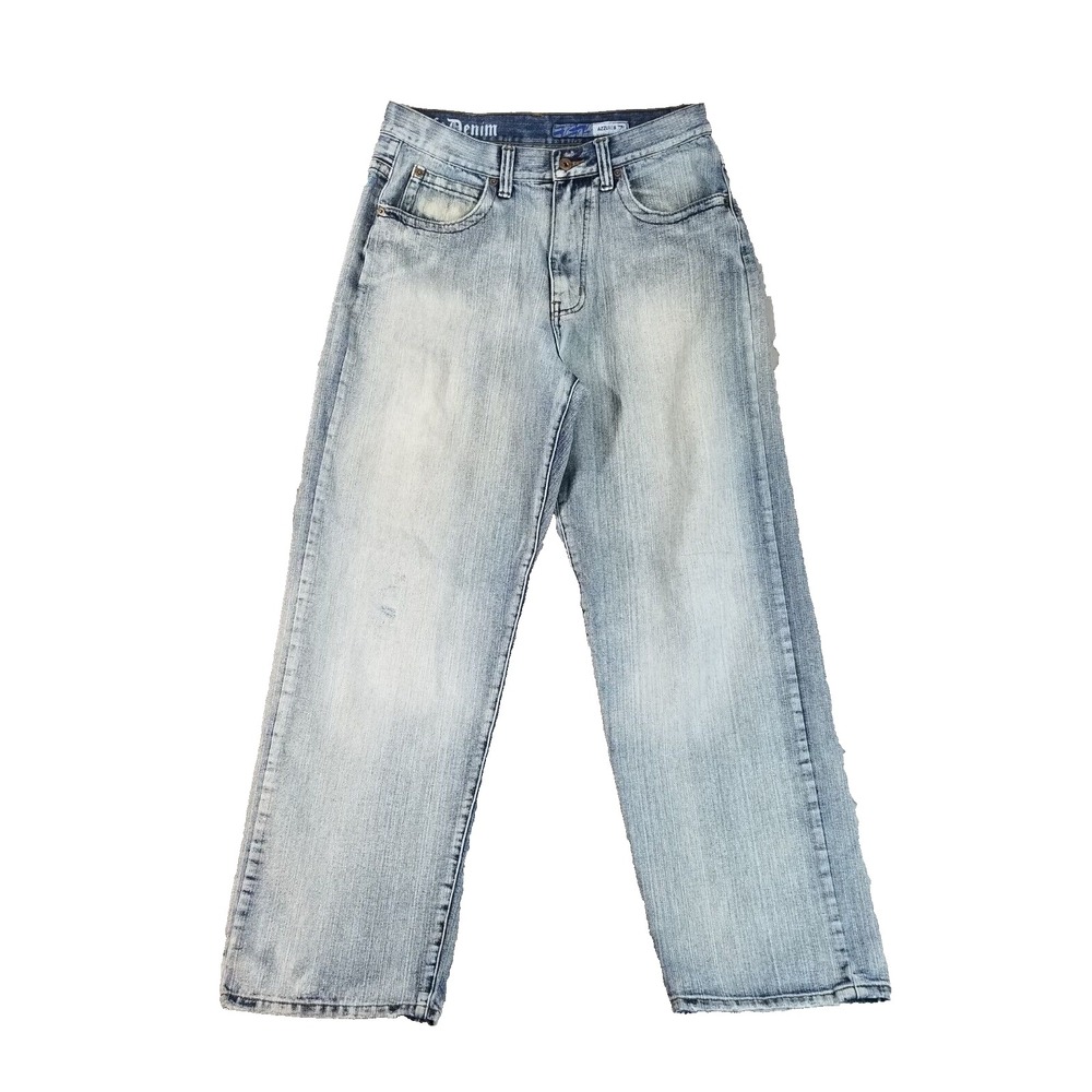 Azzure jeans men's 34x34 loose baggy retro blue denim pants distressed '90s